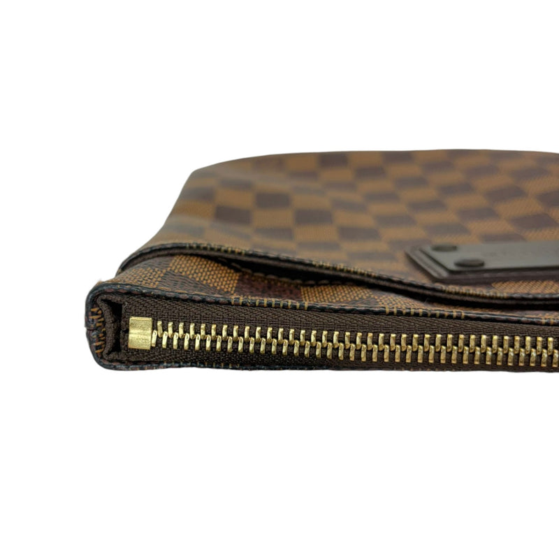 Brooklyn Flat Pochette Damier Ebene Brown GHW