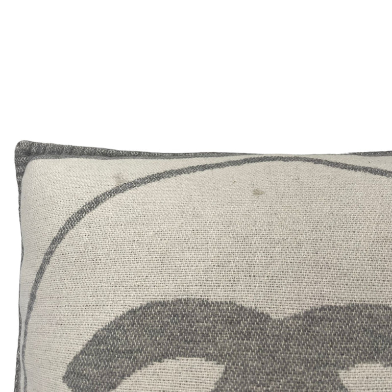 CC Pillow Merino Wool Cashmere Grey Off White