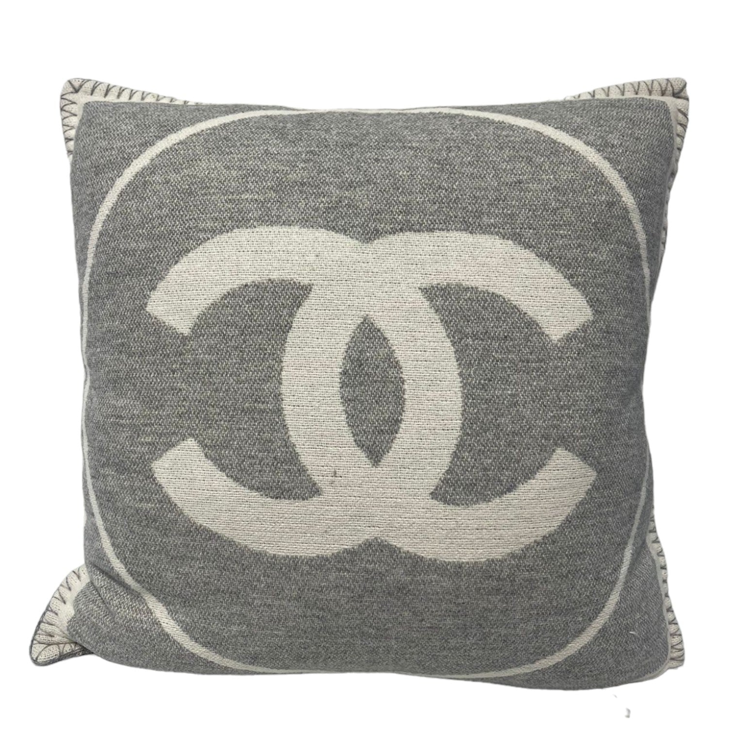 Chanel CC Pillow Merino Wool Cashmere Grey Off White – Bag Religion