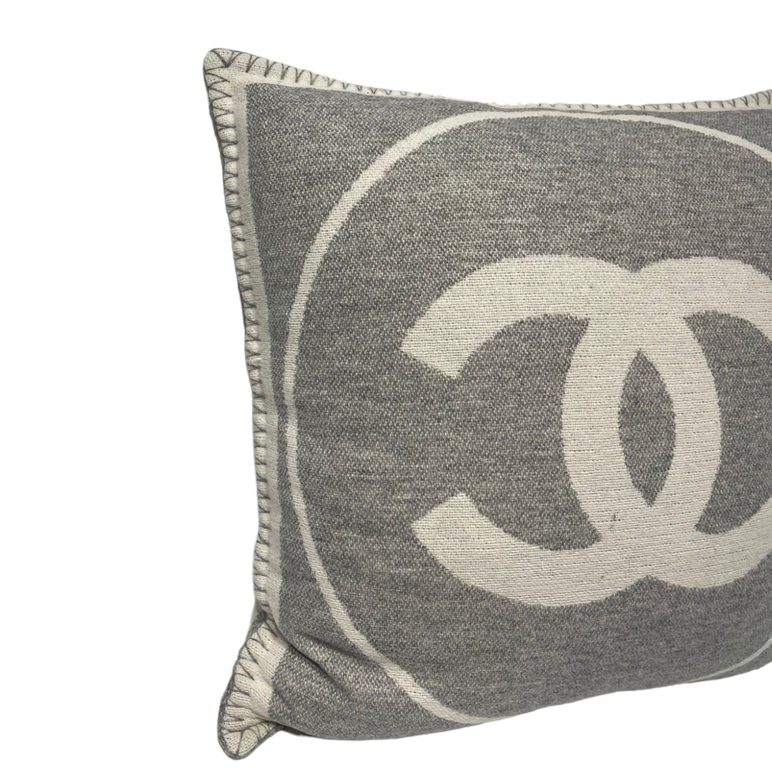 Chanel CC Pillow Merino Wool Cashmere Grey Off White – Bag Religion