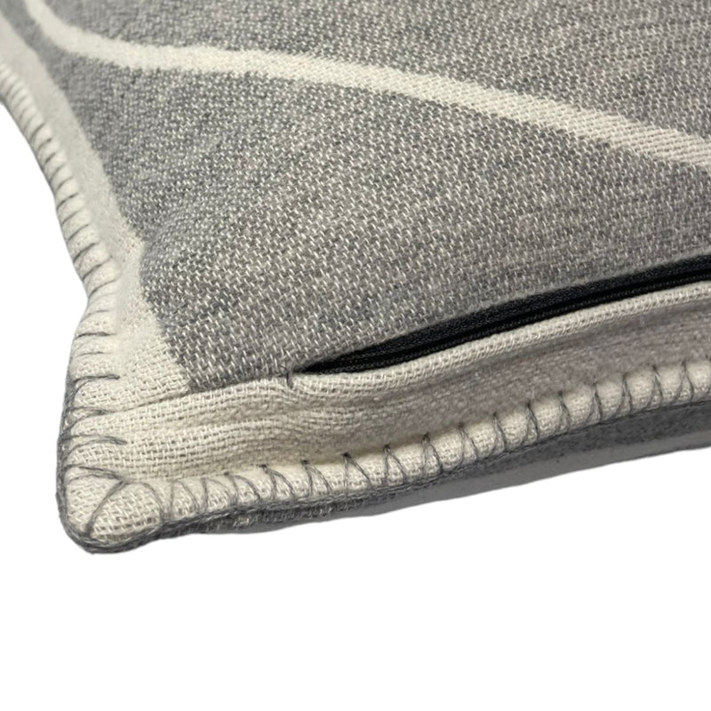 CC Pillow Merino Wool Cashmere Grey Off White