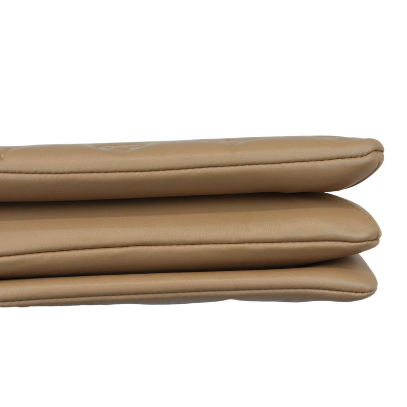Coussin Pochette Lambskin Embossed Monogram Camel GHW