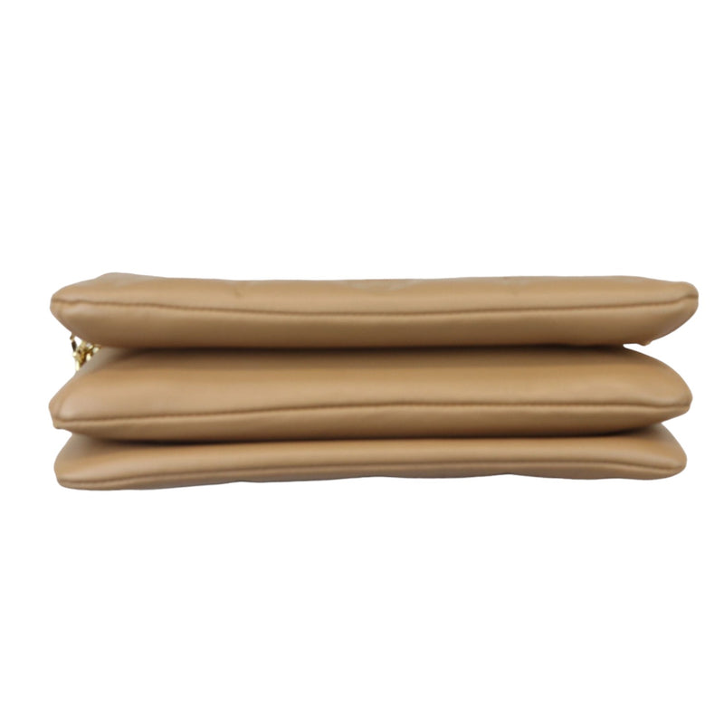Coussin Pochette Lambskin Embossed Monogram Camel GHW