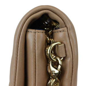 Coussin Pochette Lambskin Embossed Monogram Camel GHW