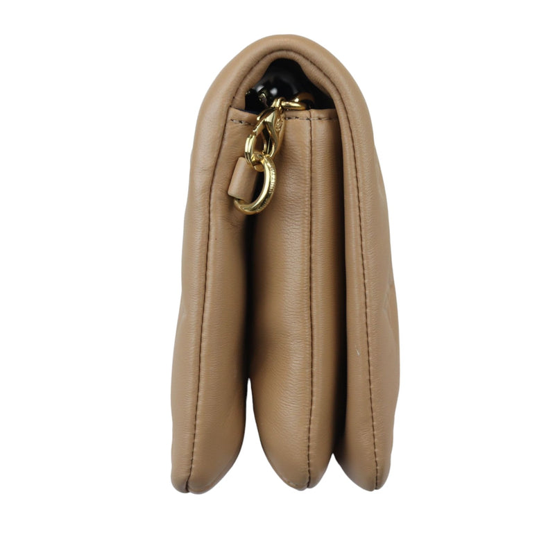 Coussin Pochette Lambskin Embossed Monogram Camel GHW