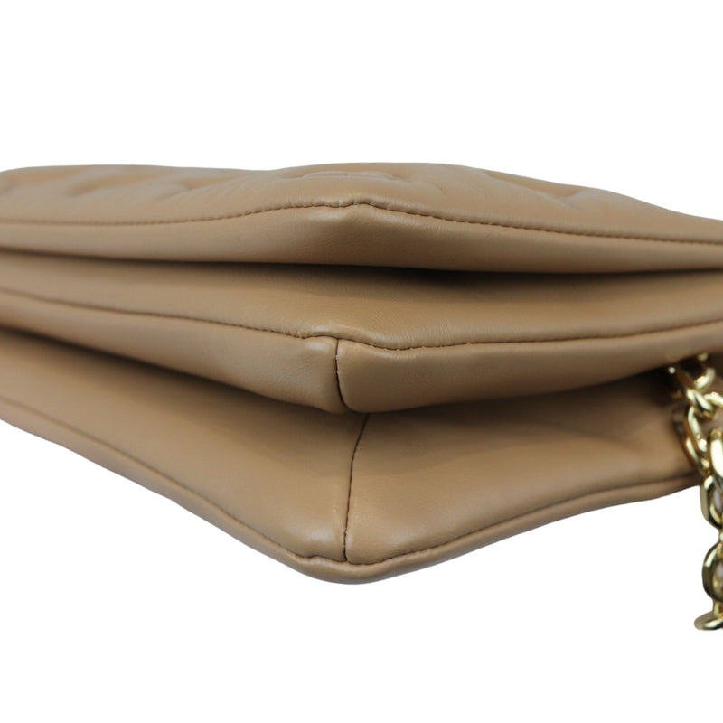 Coussin Pochette Lambskin Embossed Monogram Camel GHW