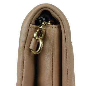 Coussin Pochette Lambskin Embossed Monogram Camel GHW