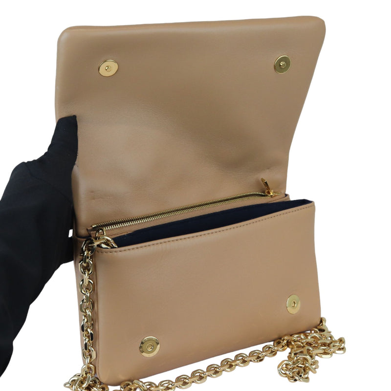 Coussin Pochette Lambskin Embossed Monogram Camel GHW