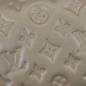 Coussin Pochette Lambskin Embossed Monogram Camel GHW