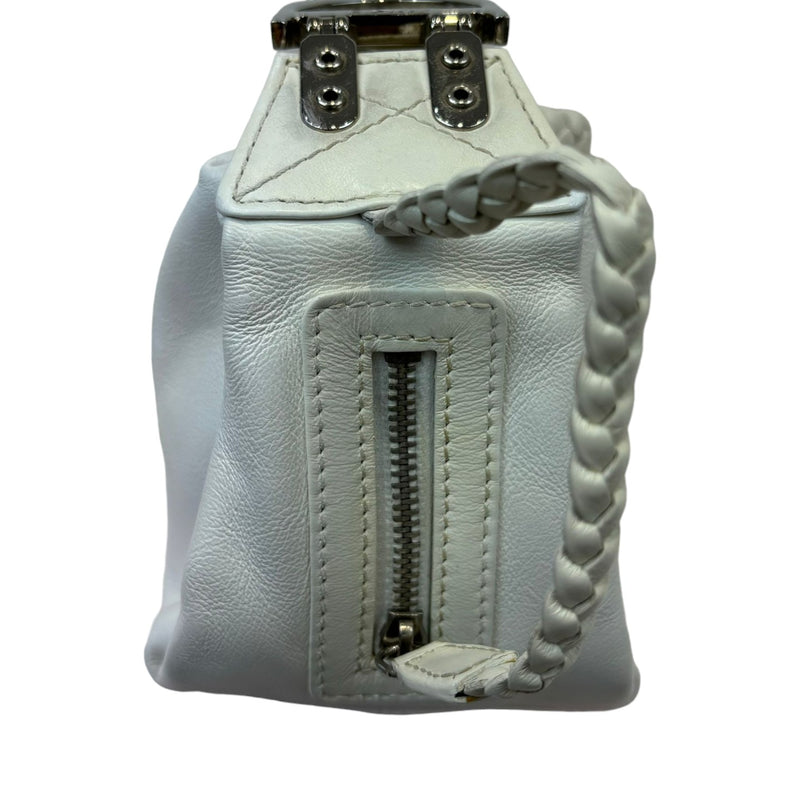 Dioraddict Crossbody Leather Bag White SHW