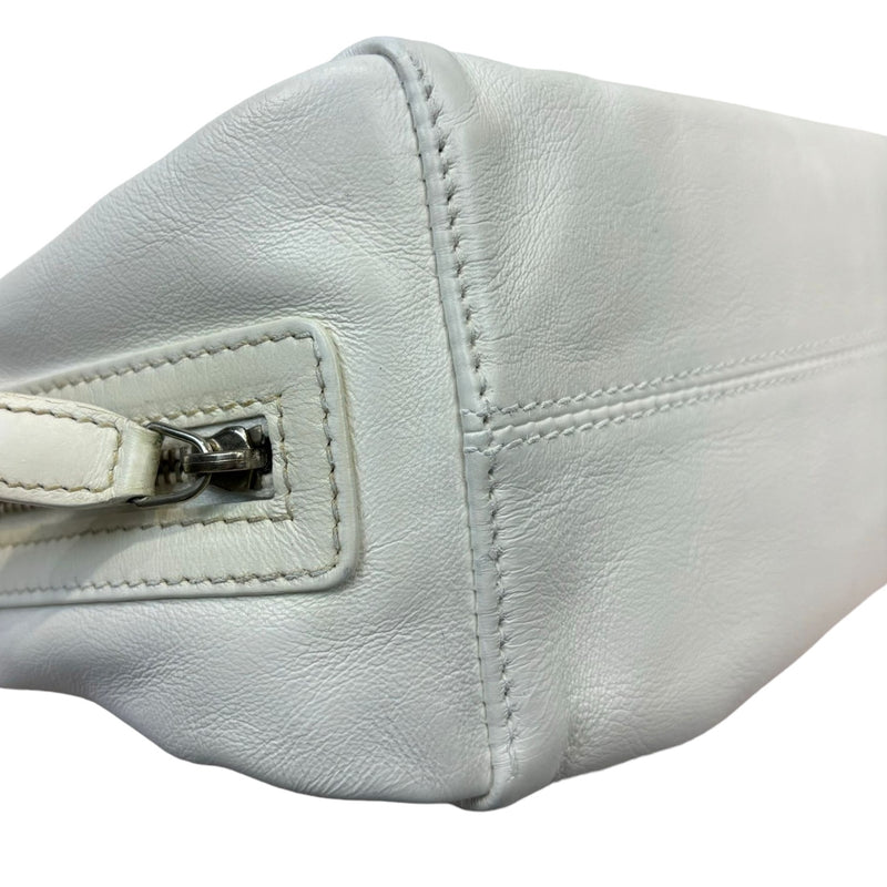 Dioraddict Crossbody Leather Bag White SHW
