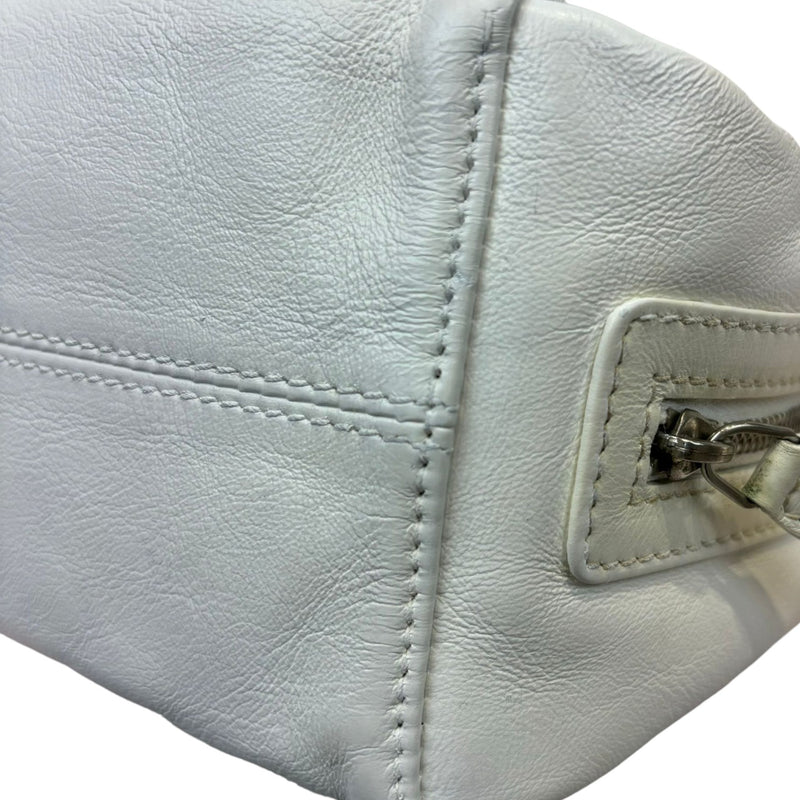 Dioraddict Crossbody Leather Bag White SHW