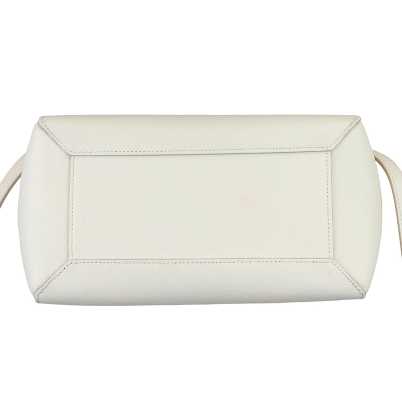Belt Bag Mini Grained Calfskin White GHW