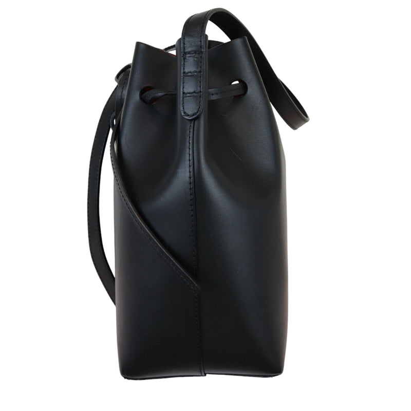 Vegetable Tanned Mini Bucket Bag Calfskin Black