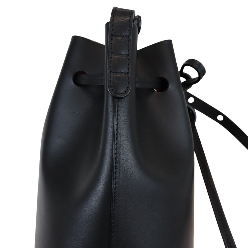 Vegetable Tanned Mini Bucket Bag Calfskin Black