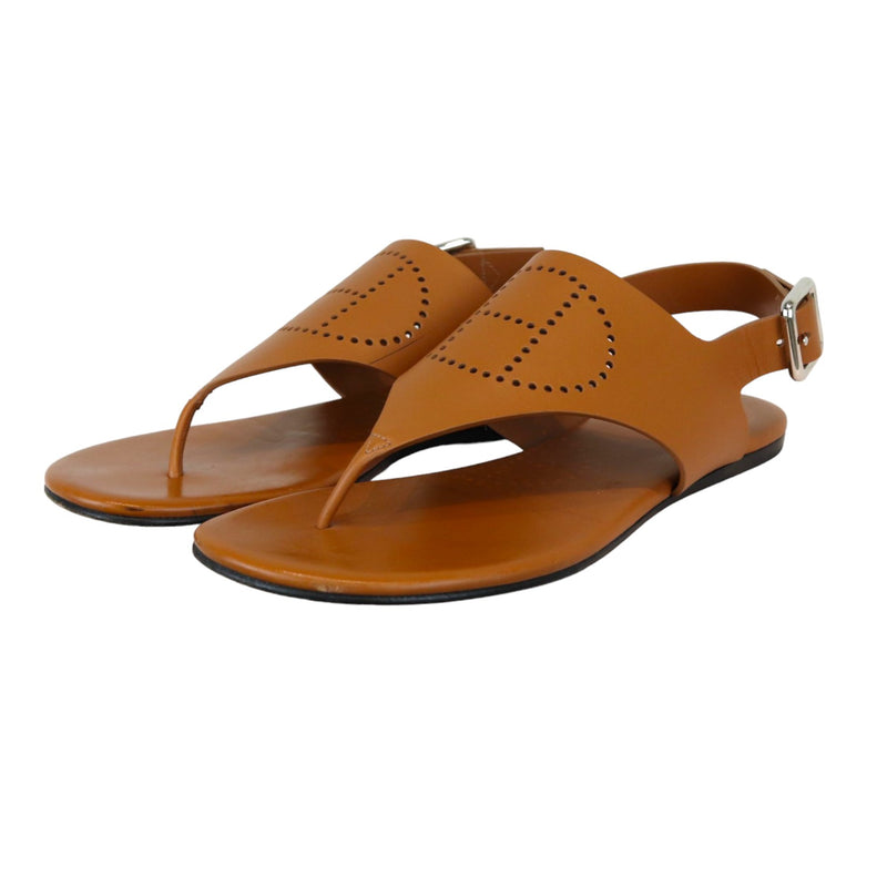 Kola Sandals Calfskin Leather Gold Size 38