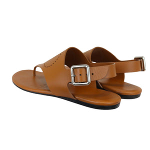 Kola Sandals Calfskin Leather Gold Size 38