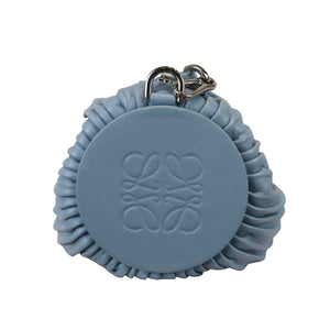 Bracelet Pouch Shoulder Lambskin Pleated Dusty Blue SHW