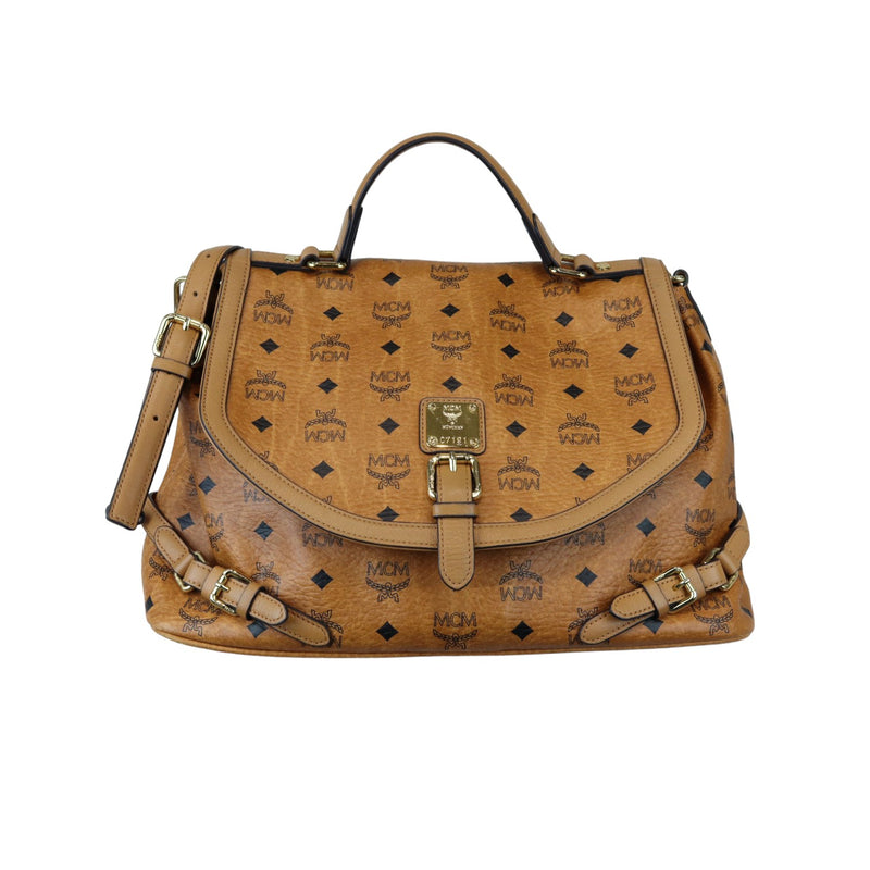 Visetos Top Handle Satchel Cognac GHW - Main Image