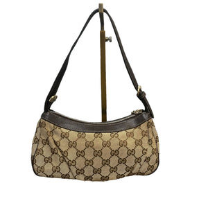 Vintage Pochette Bag GG Canvas and Leather Beige Brown GHW