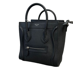 Nano Luggage Drummed Calfskin Black SHW
