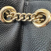 Soho Chain Shoulder Medium Pebbled Calfskin Black GHW