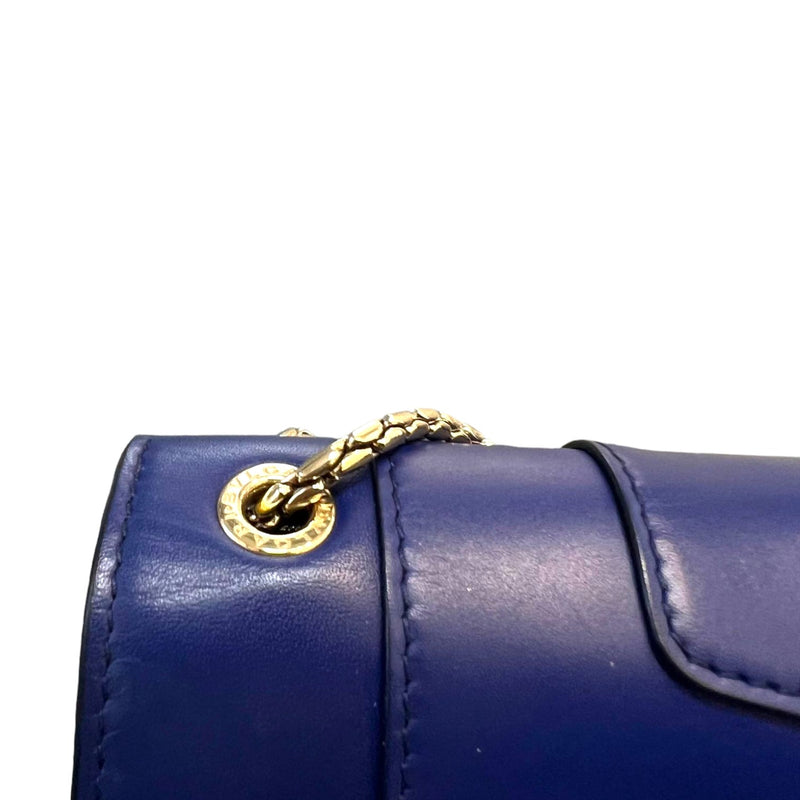 Serpenti Forever Shoulder Calfskin Blue GHW
