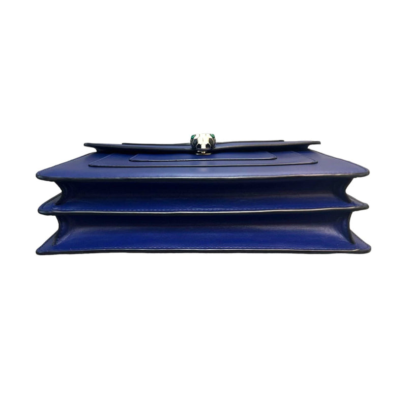 Serpenti Forever Shoulder Calfskin Blue GHW