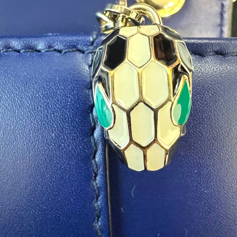 Serpenti Forever Shoulder Calfskin Blue GHW