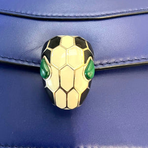 Serpenti Forever Shoulder Calfskin Blue GHW