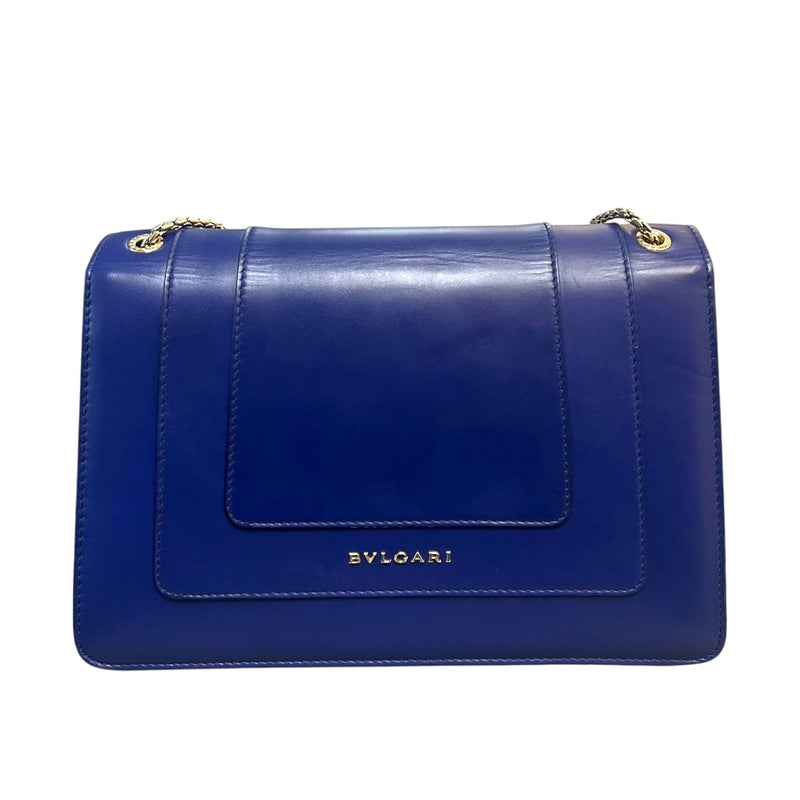 Serpenti Forever Shoulder Calfskin Blue GHW