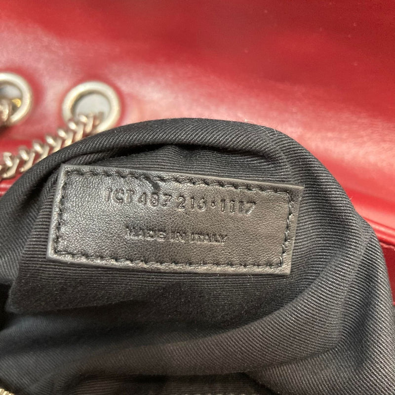Loulou Chain Satchel Medium Calfskin Burgundy SHW