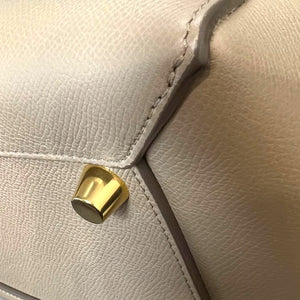 Belt Bag Mini Grained Calfskin Light Taupe GHW