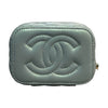 Vanity Case With Chain Mini Lambskin Blue Green Iridescent GHW