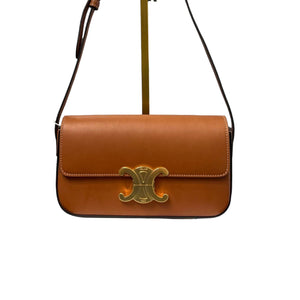 Triomphe Small Shiny Calfskin Tan GHW