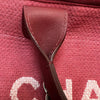 Deauville Shopper Tote Medium Canvas and Leather Red SHW