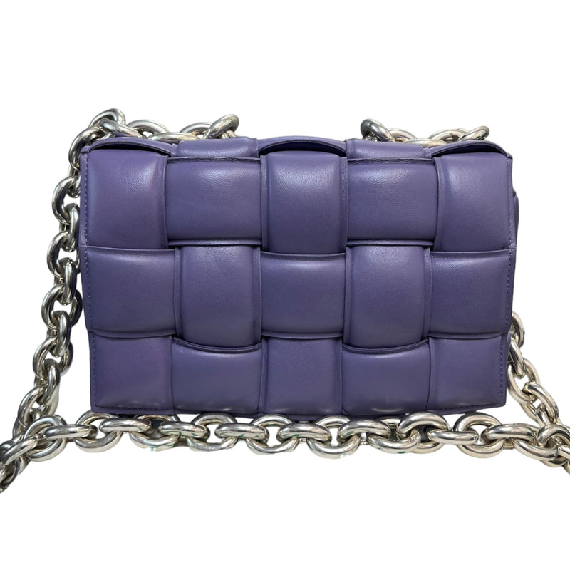 Padded Chain Cassette Crossbody Lambskin Purple SHW