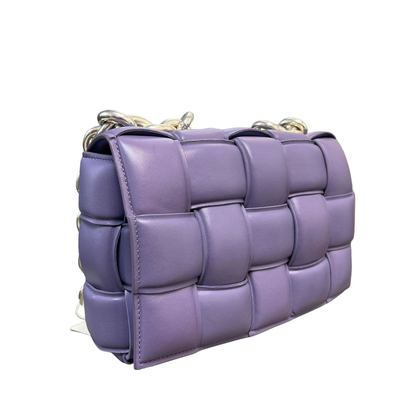 Padded Chain Cassette Crossbody Lambskin Purple SHW