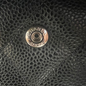 Jumbo Double Flap Caviar Quilted Black SHW