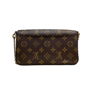 Chain Wallet Monogram Pochette Felicie Brown GHW
