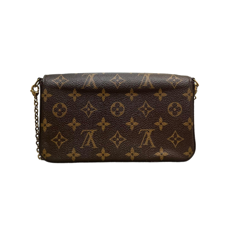 Chain Wallet Monogram Pochette Felicie Brown GHW