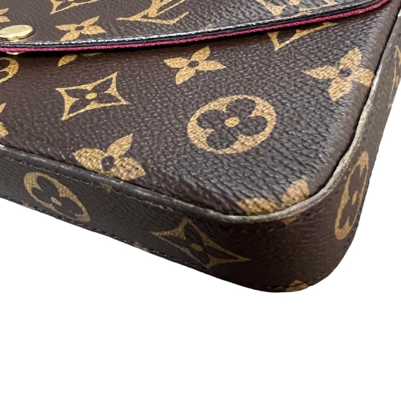 Chain Wallet Monogram Pochette Felicie Brown GHW