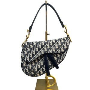 Saddle Bag Medium Monogram Oblique Blue GHW