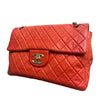 Classic Flap Maxi Lambskin Quilted Coral GHW