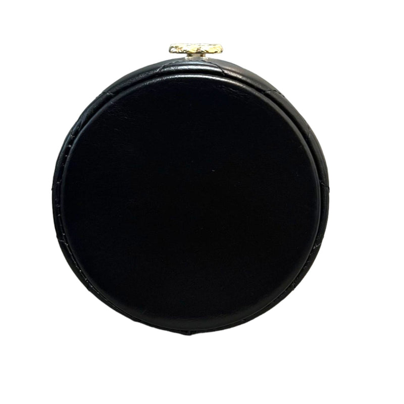 Lock Frame Vanity Clutch Mini Metal Lambskin Black GHW