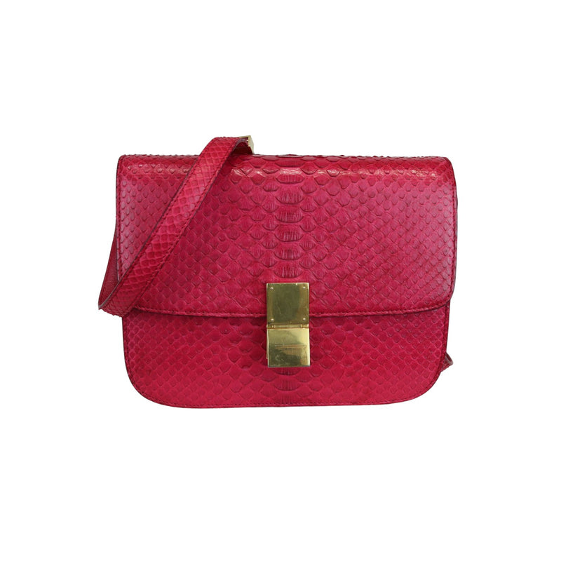 Classic Box Flap Medium Python Red GHW