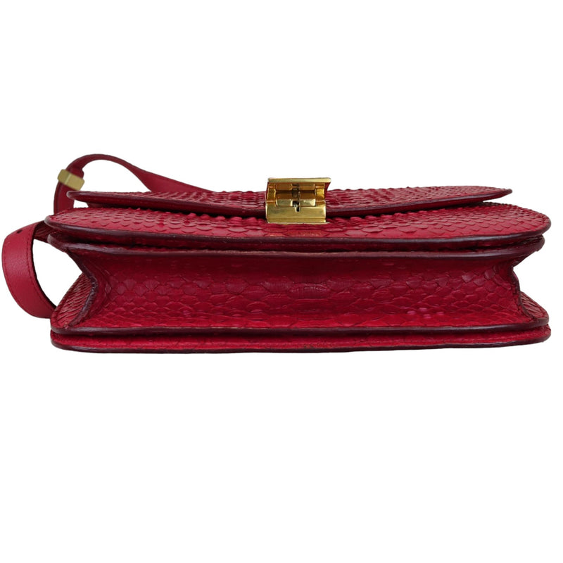 Classic Box Flap Medium Python Red GHW