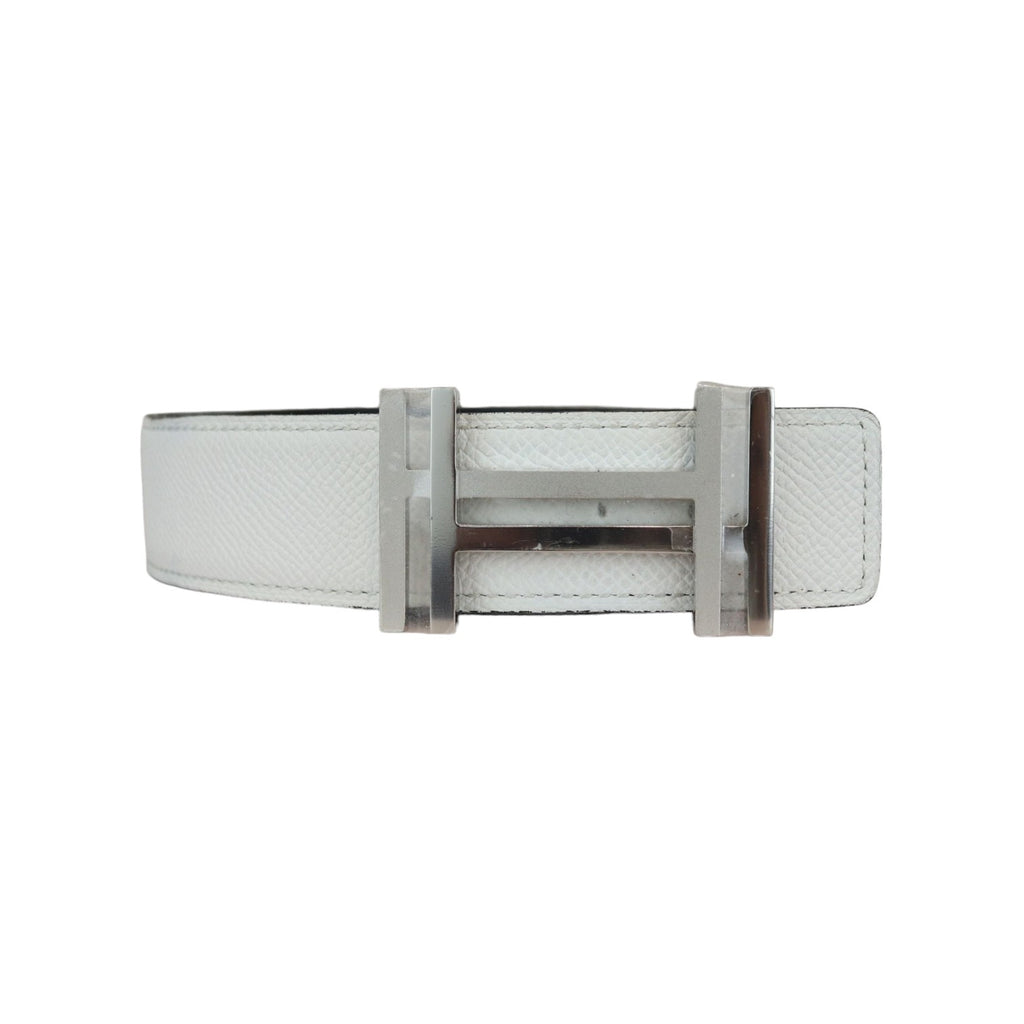 Strie 32mm H Belt Epsom White Size 95 PHW