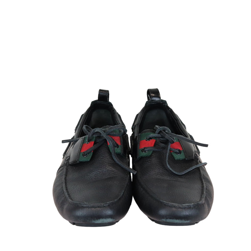 Flats Casual Shoe Leather Black Size 8.5 Men