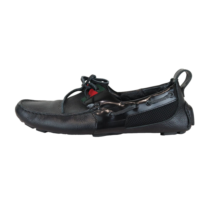 Flats Casual Shoe Leather Black Size 8.5 Men